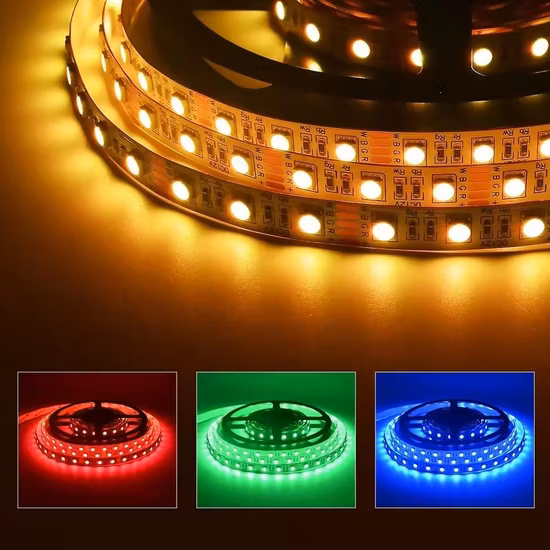 터치 센서 미러 조명 주변 조명 욕실 램프 침실 조명 SMD2835 DC12V 24V 2 색 CCT 조정 가능한 LED 스트립 빛