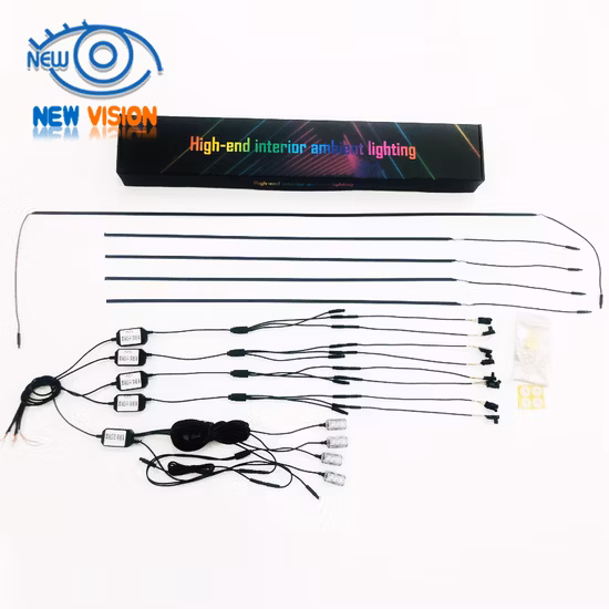 In1 6m RGB LED 자동차 주변 실내 조명(앱 제어 포함), 자동차 네온 분위기 스트립 라이트, 장식용 램프, 일반 LED 라이트 바