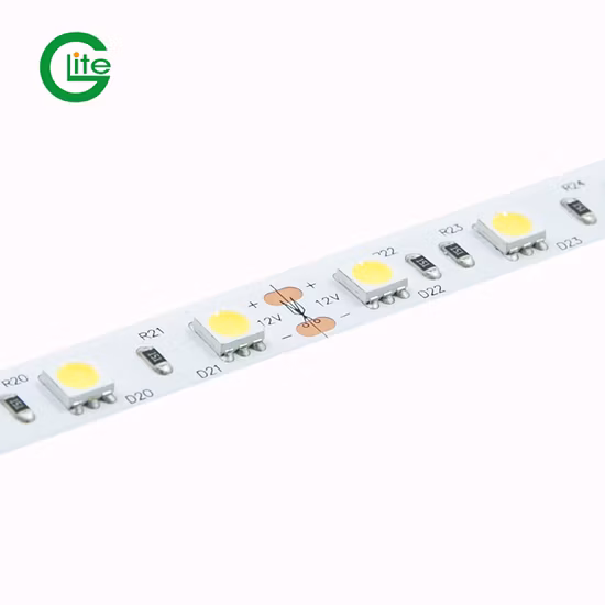 CE 인증서가 포함된 뜨거운 판매 SMD5050 60/120LED LED 스트립 DC12 비방수 스트립